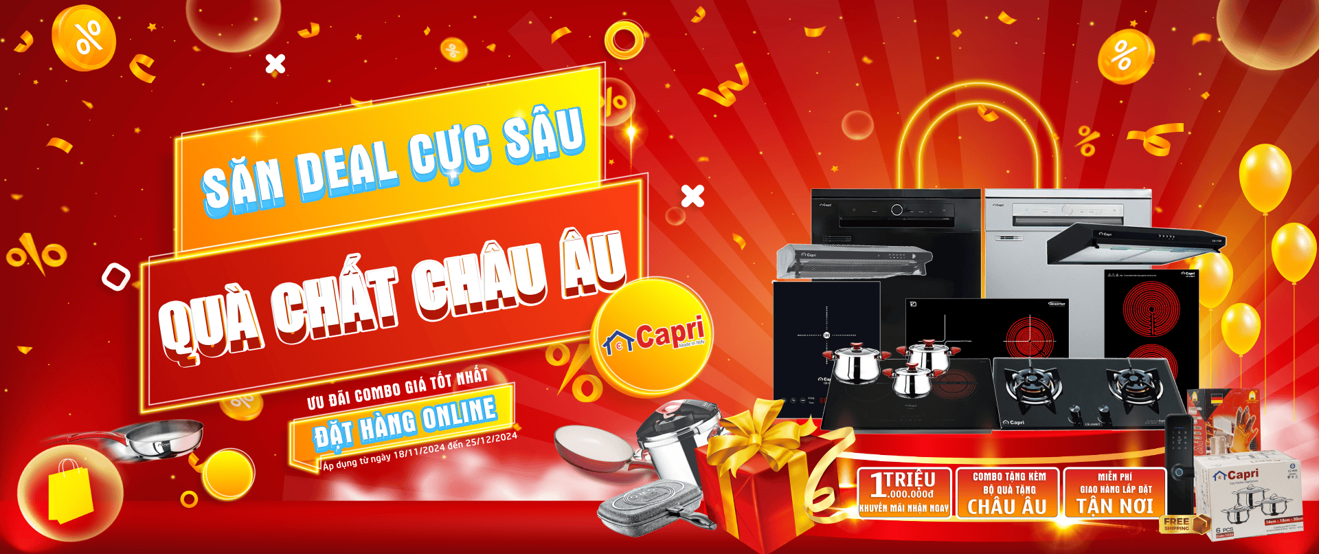 Chương trình ưu đãi mua hàng online Capri 